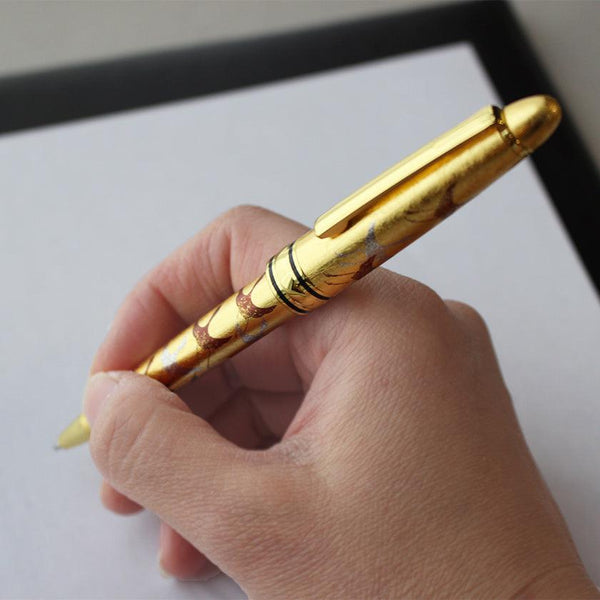 [ปากกา] Makie Ballpoint Pen Senbazuru (ทองคำ) | Hakuichi | ใบทอง Kanazawa