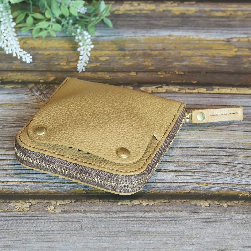 [LEATHER CASE] SHRINK+ AMBER-YELLOW SOFT SHRINK COWHIDE (SPECIAL ORDER COLOR) | LEATHER WORK | RAKUKEI