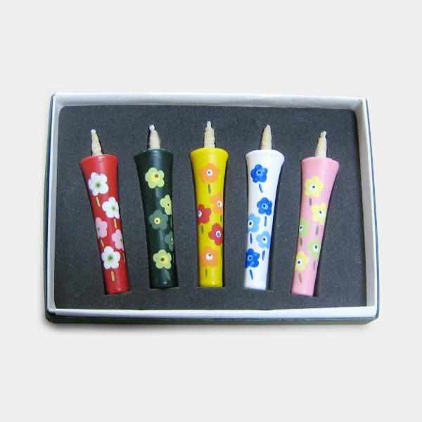 [Candle] 2 Momme 5 ขวดตั้งดอกไม้ตะวันตก (1) | เทียนญี่ปุ่น เทียนนากามูระ