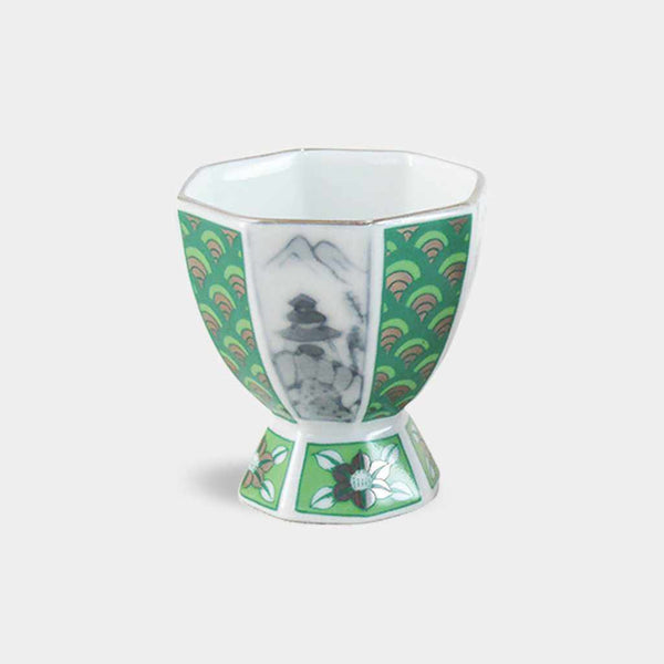 [Sake Cup] Oboro Cup Moegi | Hayashikuro Kiln | สินค้า Imari-Arita เก่า