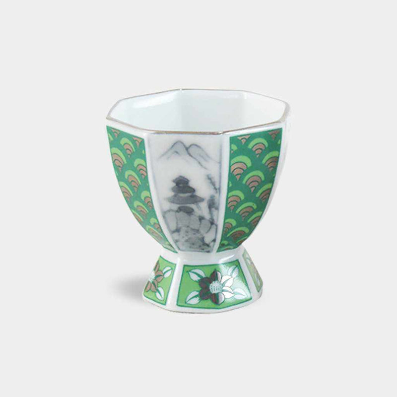 [Sake Cup] Oboro Cup Moegi | Old Imari-Arita Wares