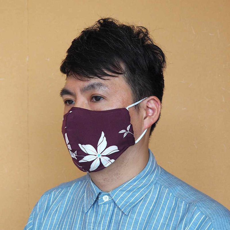 [FaceMask] Kinumask Round (unisex) C | การย้อมสี Kyoto Yuzen