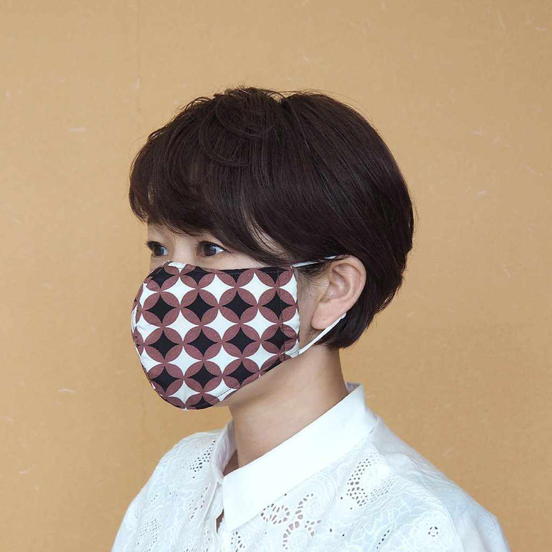 [FaceMask] Kinumask Round (unisex) H | การย้อมสี Kyoto Yuzen