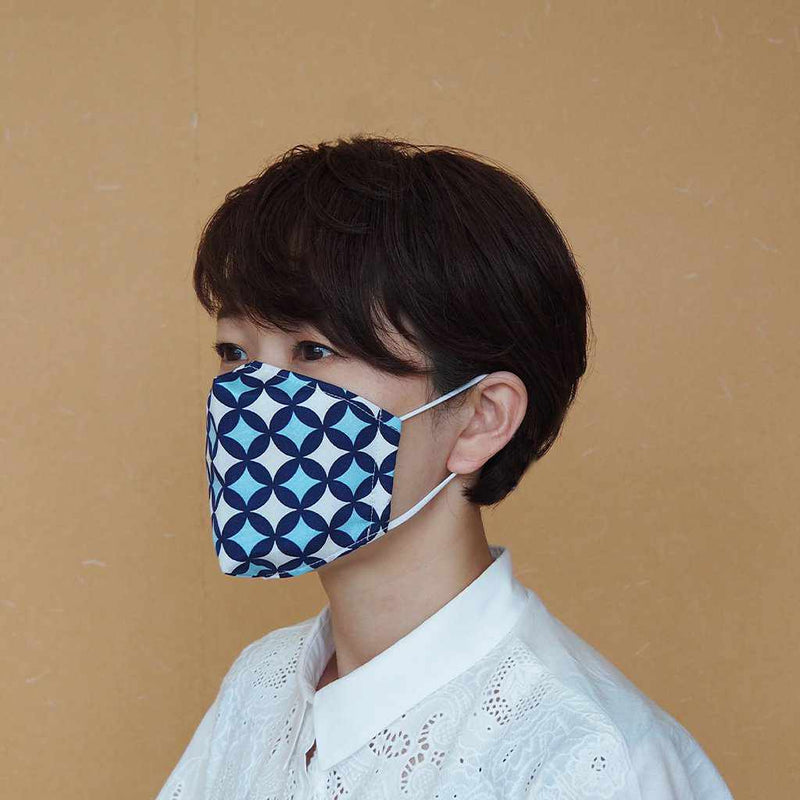 [FaceMask] Kinumask Square (unisex) H | การย้อมสี Kyoto Yuzen