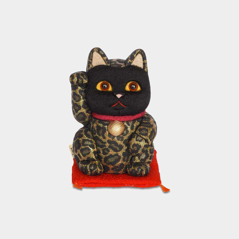 [Beckoning (Lucky) Cat] Maneki Neko Kinsho Black | Edo Art Dolls | ตุ๊กตา Kakinuma