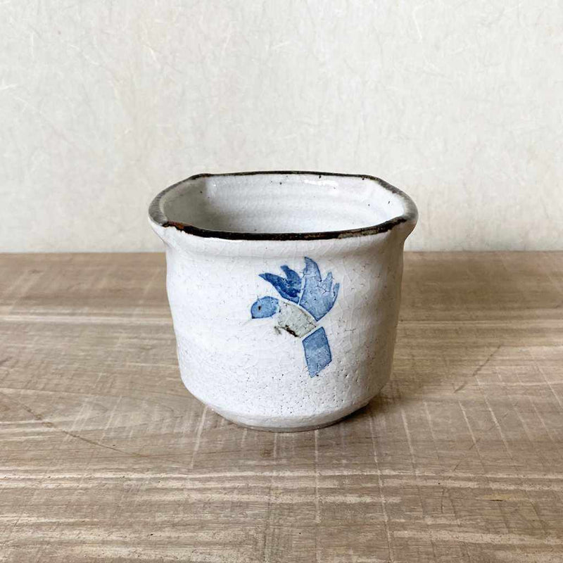 [ถ้วยชาญี่ปุ่น] ถ้วยนกสีฟ้าผง Kouun Kiln | สินค้า Karatsu