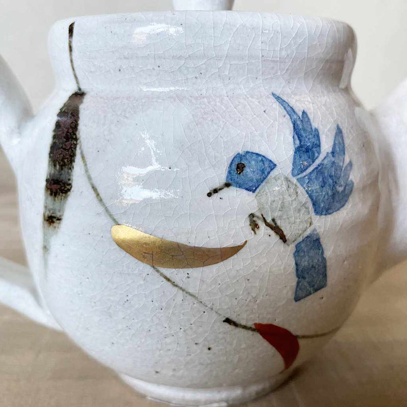 [ถ้วยชาญี่ปุ่น] นกสีฟ้าผง (กระดาษย้อมกระดาษญี่ปุ่น) หม้อ | Kouun Kiln | สินค้า Karatsu