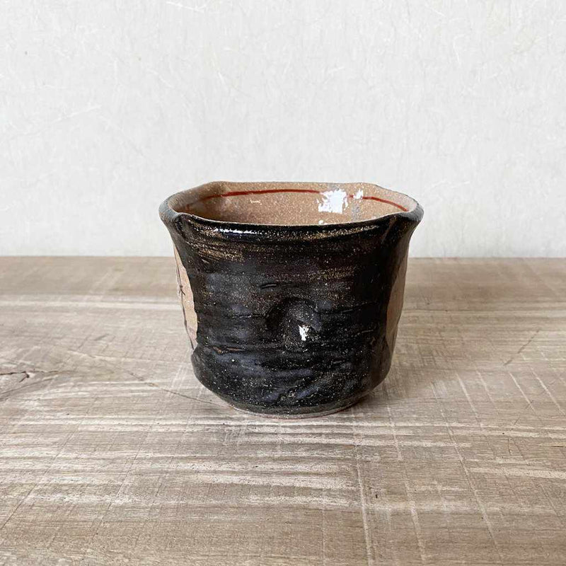 [แก้ว (ถ้วย)] Chidori (สีดำ) Ekbo Cup | Kouun Kiln | สินค้า Karatsu