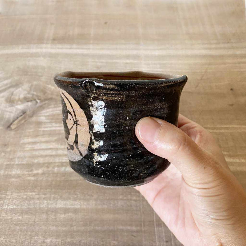 [แก้ว (ถ้วย)] Chidori (สีดำ) Ekbo Cup | Kouun Kiln | สินค้า Karatsu
