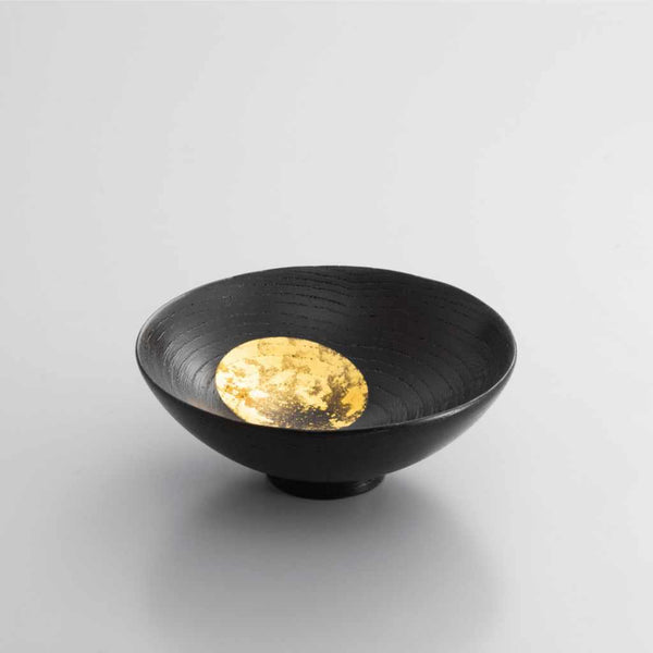 [Sake Cup] Oborotsuki Cup Lacquer (S) | Hakuichi | ใบทอง Kanazawa