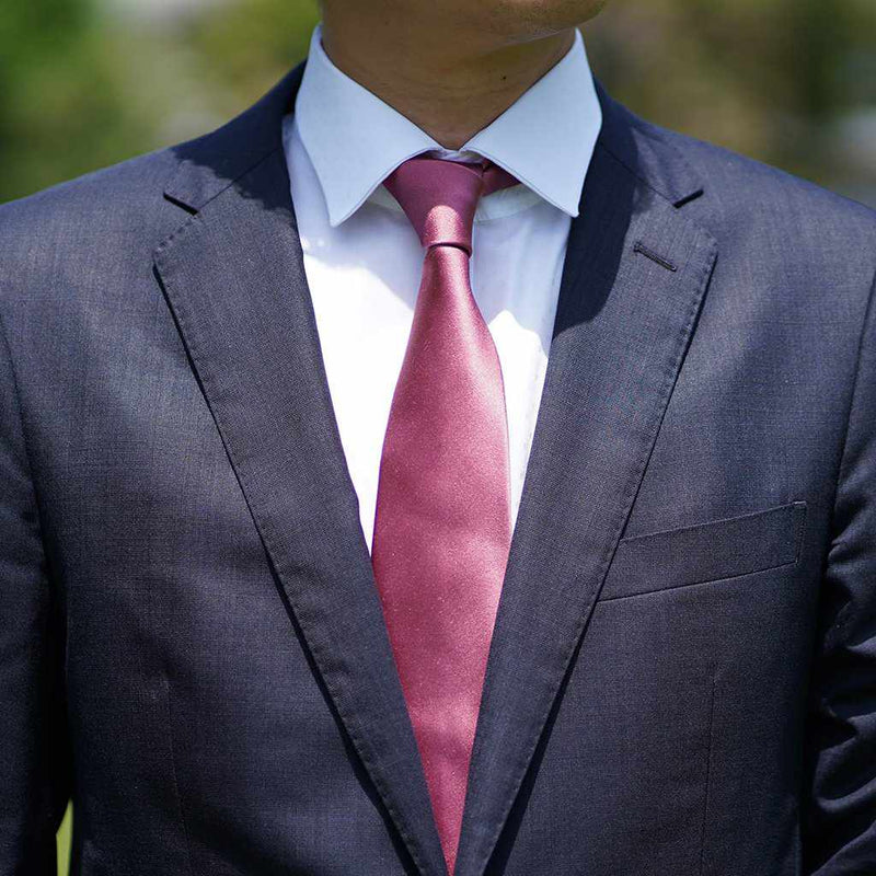 [領帶]領帶老玫瑰宮維 33 媽媽絲綢缎子|岡奈紡織