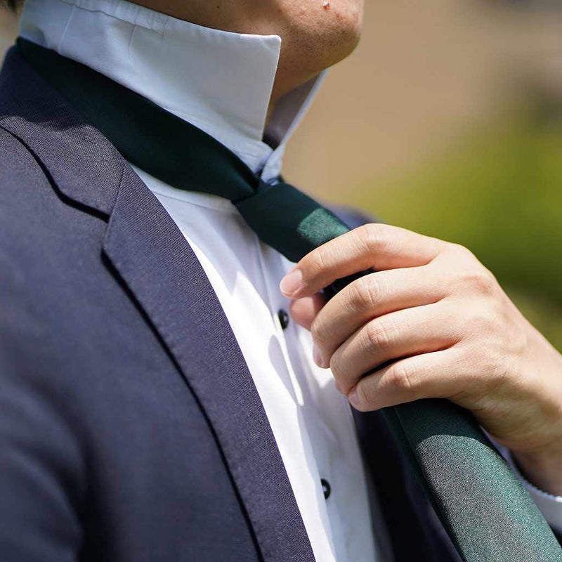 [系列]領帶暗綠色宮王33媽咪絲綢緞| Gunnai紡織品