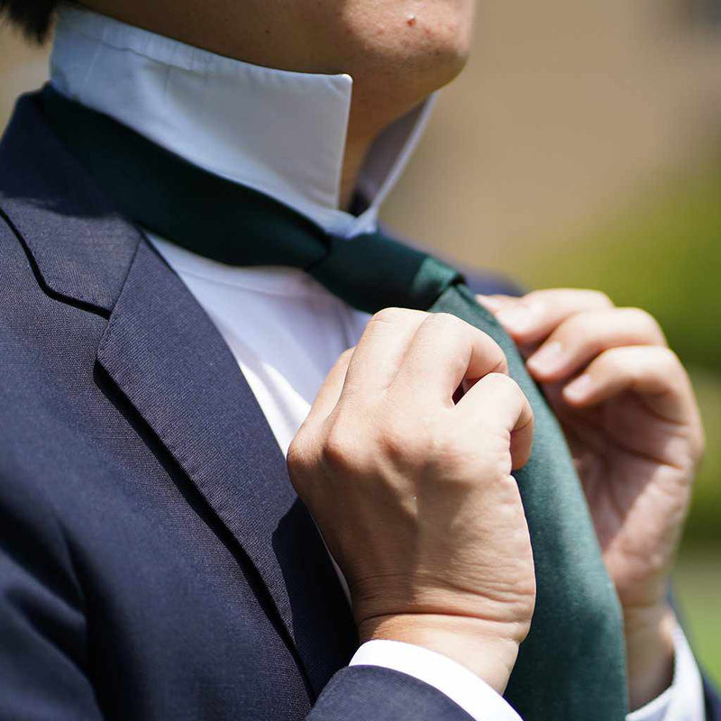 [系列]領帶暗綠色宮王33媽咪絲綢緞| Gunnai紡織品