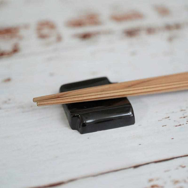 [Chopstick Rest Set] 5 ชิ้นสีดำ | Maruso | กระเบื้อง Sekishu