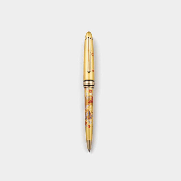 [ปากกา] พื้นผิวพัดลมปากกา Makie Ballpoint (ทองคำ) | Hakuichi | ใบทอง Kanazawa