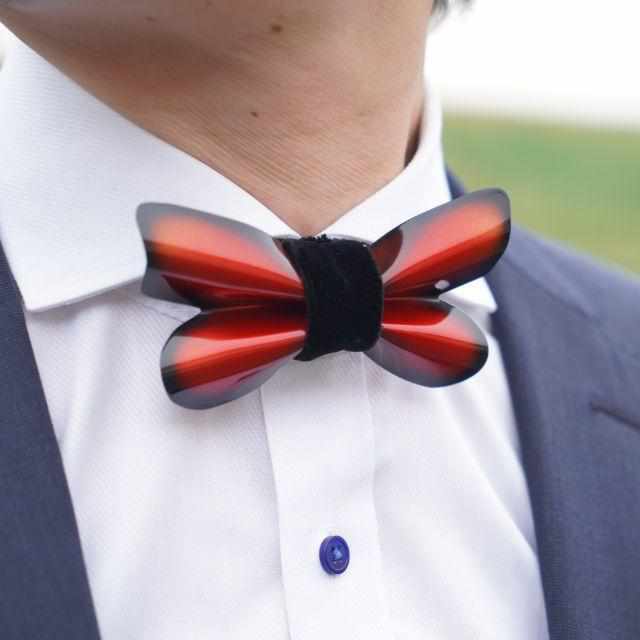 [TIE] BOW TIE AGRIAS CLAUDINA | METAL BUTTERFLY | SHEET METAL PROCESSING
