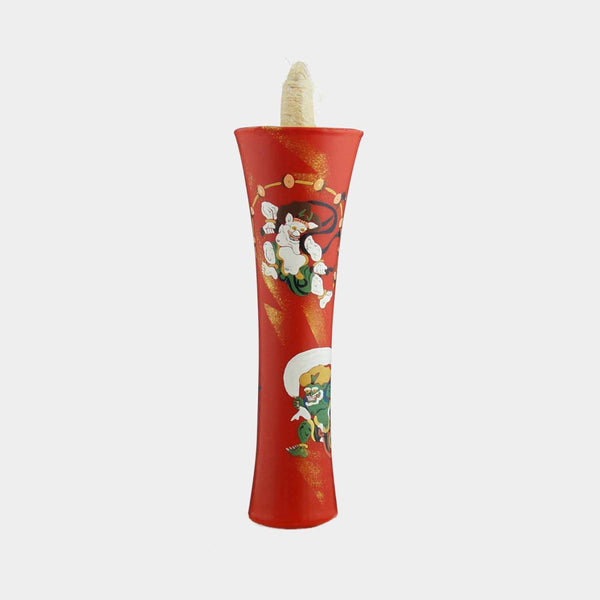[Candle] Ikari Type 100 Momme Wind God Thunder God (สีแดง) | เทียนญี่ปุ่น