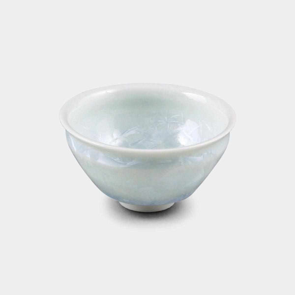 [Sake Cup] Flower Crystal (White) Guinomi | Touan | สินค้า Kyoto-Kiyomizu