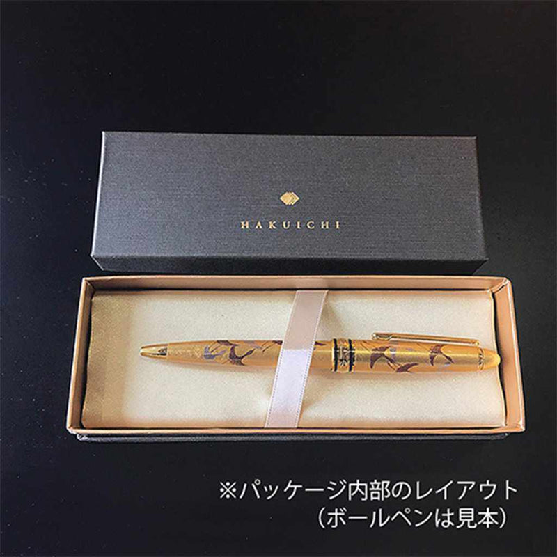 [ปากกา] Makie Ballpoint Pen Senbazuru (ทองคำ) | Hakuichi | ใบทอง Kanazawa