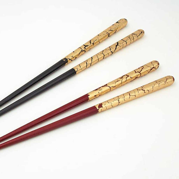 [Chopsticks] Chopsticks คู่ / Chopstick Rest Set Set Interrusion (Gold) | ใบทอง Kanazawa