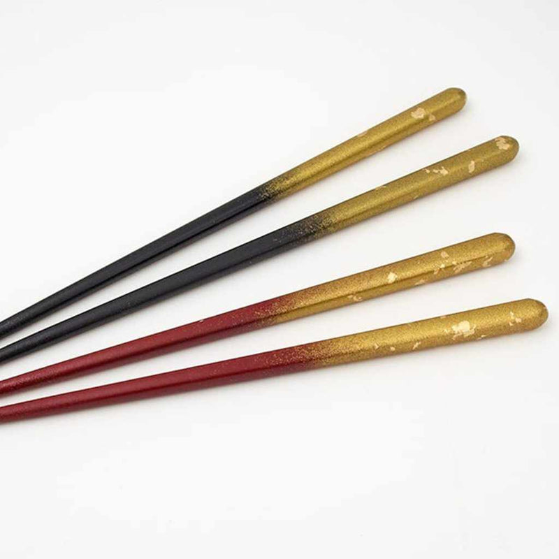 [Chopsticks] Chopsticks คู่ / Chopstick Rest Set Kasumi Nagashi (ทองคำ) | ใบทอง Kanazawa