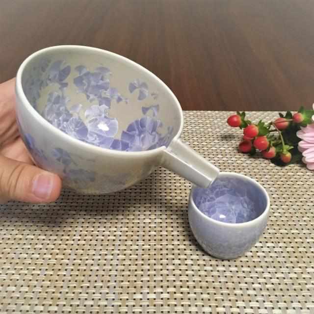 [Sake Cup] Flower Crystal (Ginfuji) Guinomi (1 ชิ้น) | Touan | สินค้า Kyoto-Kiyomizu