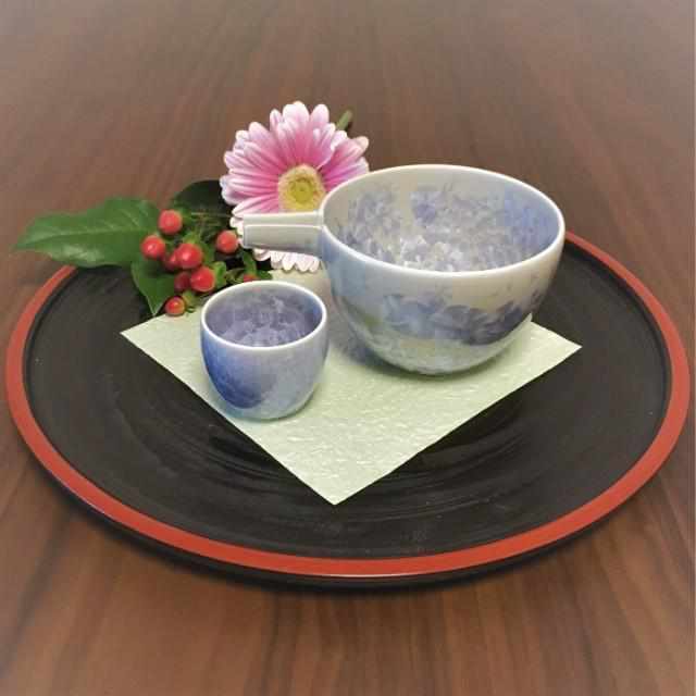 [ขวดสาเก] ดอกไม้คริสตัล (Ginfuji) Katakuchi | Touan | สินค้า Kyoto-Kiyomizu