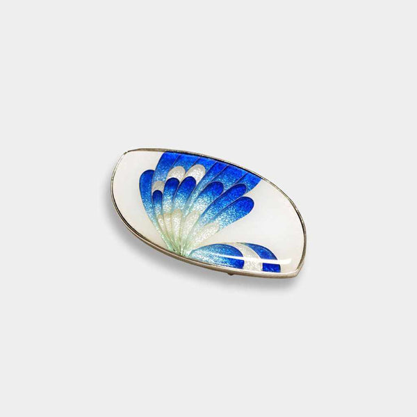[Obidome (คลิป Sash)] Swallowtail Butterfly Navy Blue | Owari Cloisonne
