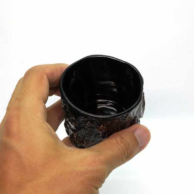 [Sake Cup] Kokemusu Ochoko / Guinomi (ชุด 2 ชิ้น) | Wajimanuri Studio Raku | Wajima Lacquerware