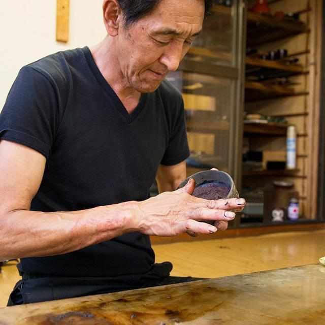[Sake Cup] Kokemusu Ochoko / Guinomi (ชุด 2 ชิ้น) | Wajimanuri Studio Raku | Wajima Lacquerware