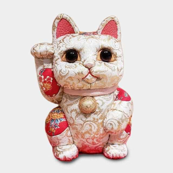 [Beckoning (Lucky) Cat] Maneki Neko (ใหญ่พิเศษ) ทองคำ | Edo Art Dolls | ตุ๊กตา Kakinuma