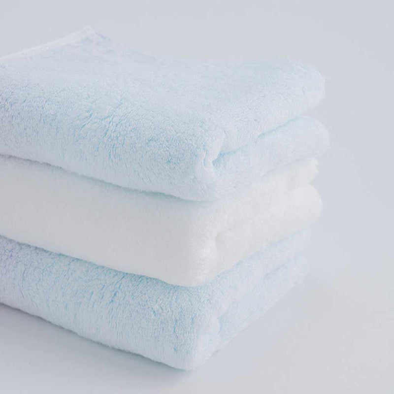 [TOWELS] "IRODORI" FACE TOWEL SET OF 3 (BLUE / WHITE) | IMABARI TOWELS