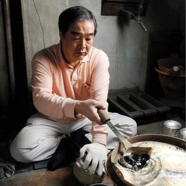 [Sake Cup] Tin Lacquer Wajima Finish Guinomi Seafood Map (ลูกค้าห้าชุด) Vermilion | Osaka Naniwa Pewter Ware