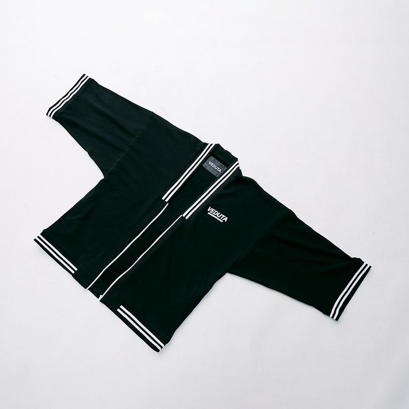 [แจ็คเก็ตและกางเกงกว้างชุดกิโมโน] ชีวิตหายไป (สีดำ) | Haori & Hakama | Veduta