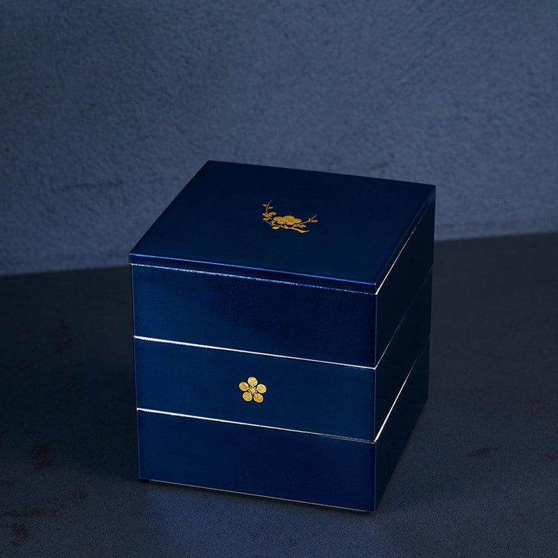 [LUNCH-BOX] KAGA SHIKISAI DEEP BLUE | KANAZAWA GOLD LEAF | HAKUICHI