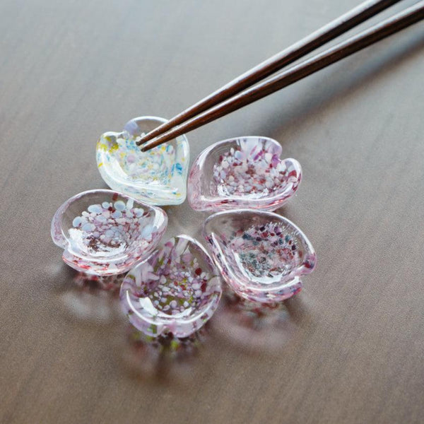 [Chopsticks] Ukiyo Hirari Chopstick Rest Set 5 | Edo Glass | แก้วโทมิ