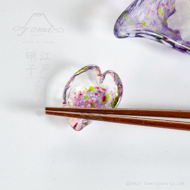 [Chopsticks] Ukiyo Hirari Chopstick Rest Set 5 | Edo Glass | แก้วโทมิ