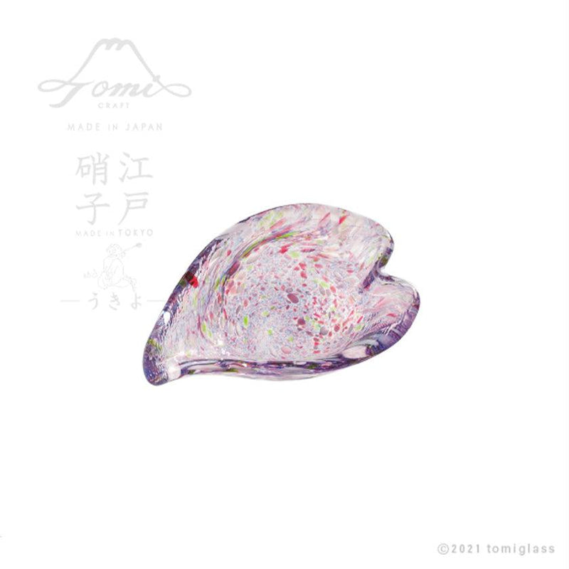 [小盤（板）] Ukiyo Hirari Fujimatsuri套裝（小碗和小盤子和筷子休息）| Tomi玻璃| edo glass