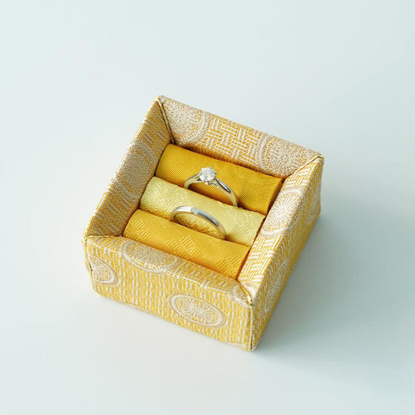 [เคสเครื่องประดับ] กรณีแหวน Ajiro (สีเหลือง) | Edo Art Dolls | ตุ๊กตา Kakinuma