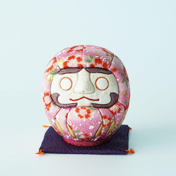 [Daruma (Doll)] Edo Daruma Chirimen Pink (S) | Edo Art Dolls | ตุ๊กตา Kakinuma