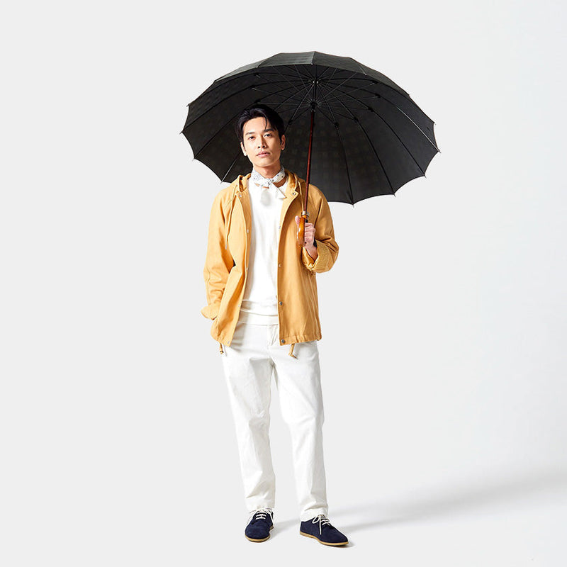 [Umbrella] Chess Long Carbon ของสุภาพบุรุษ (มอสกรีน) | Tokyo Umbrella | Maehara Koei Shoten