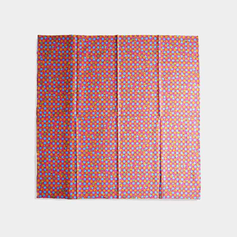 [Furoshiki] Square Red | การพิมพ์มือ