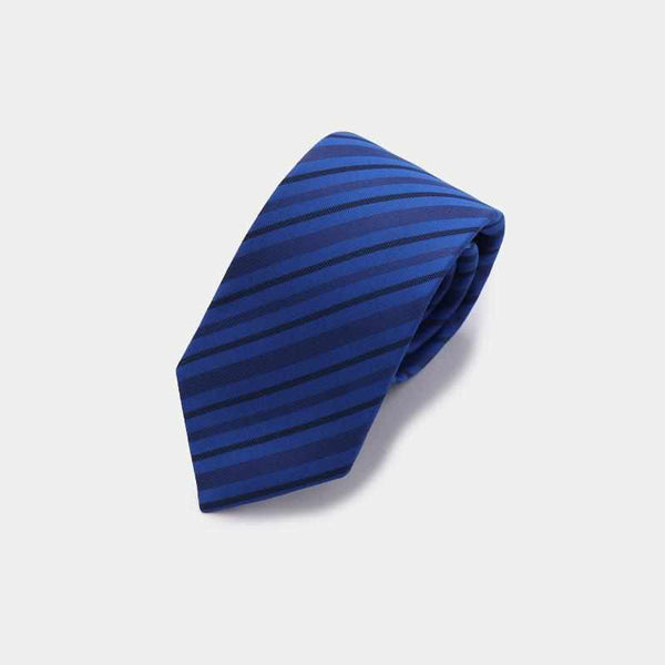 [tie] Stripe Blue E | Hakata Textiles | Okano