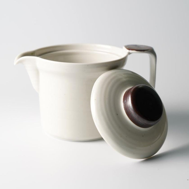 [JAPANESE TEA CUP] WIDE-MOUTHED POT POWDERED (WITH AMI) | MARUMO KATO POTTERY | MINO WARES