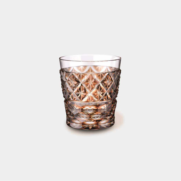 [แก้ว] Brown Glass Old Paulownia Box | Satuma Vidro | Satsuma Cut Glass