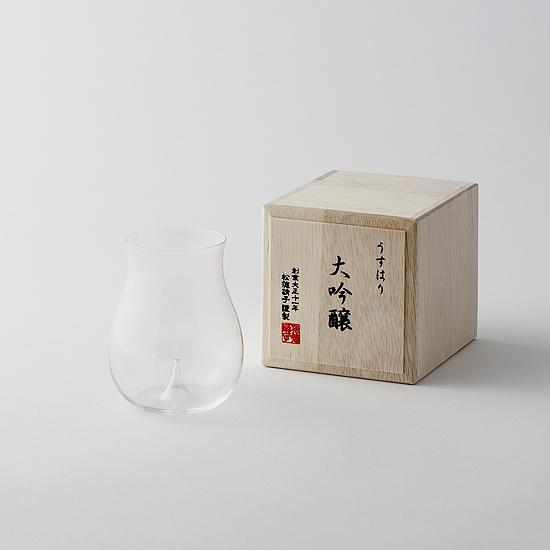 [แก้ว] daiginjo บาง ๆ ในกล่องไม้ | แก้วเอโดะ