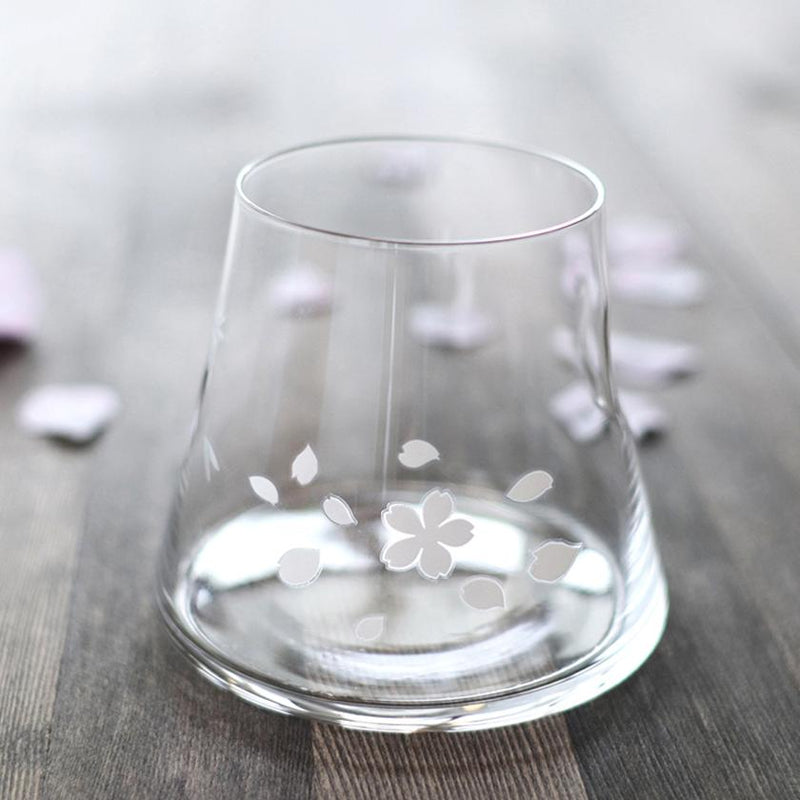 [GLASS] CHERRY BLOSSOMS & MT FUJI (1 PIECE) CLEAR | COLOR & DESIGN CHANGE | MARUMO TAKAGI