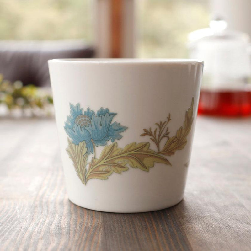 [杯子（杯）]植物（藍色花）杯子杯|顏色與設計變更| Mino商品