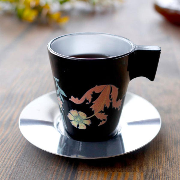 [แก้ว (ถ้วย)] ถ้วยพฤกษศาสตร์ (ดำ) ถ้วย & จานรอง | การเปลี่ยนแปลงสีและการออกแบบ Marumo Takagi