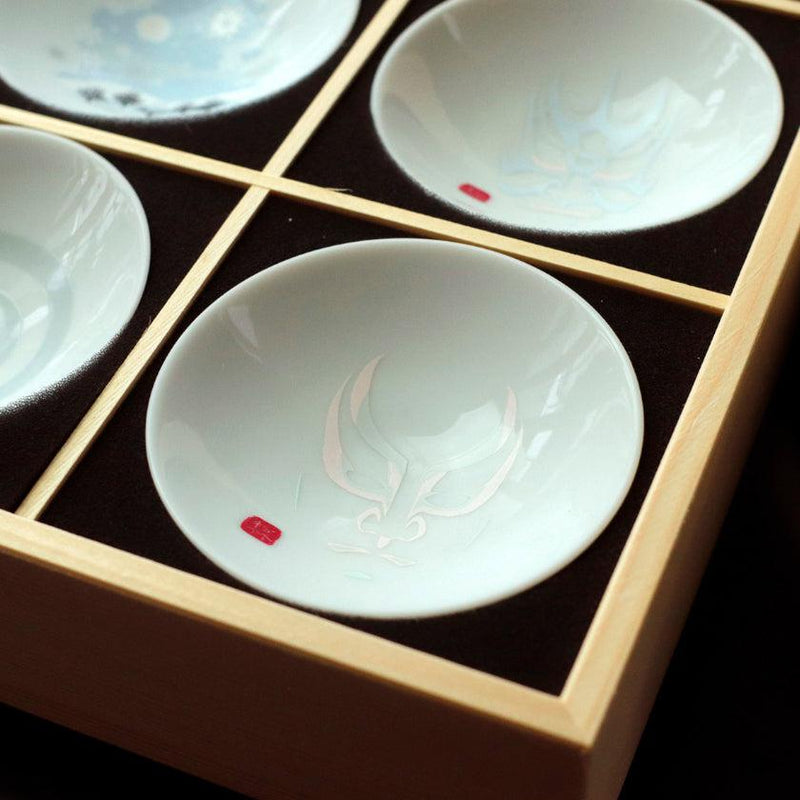 [Sake Cup] 12 ชิ้นตั้งอยู่ในญี่ปุ่นมายากลประเพณีญี่ปุ่น | Mino Wares | Marumo Takagi